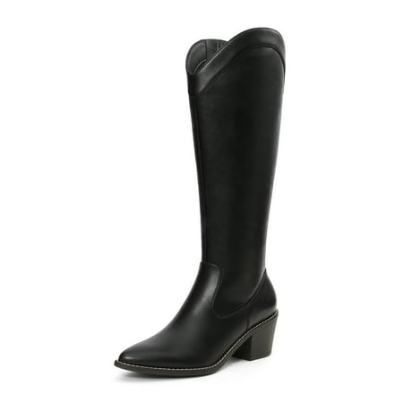 

DREAM PAIRS Women s Riding Cowgirl Western Fall Pointed Toe Knee High Boots