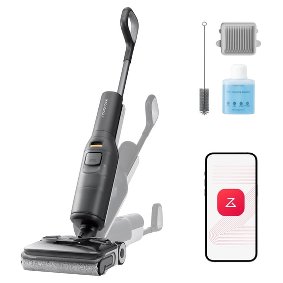 Roborock F25 ACE Wet Dry Vacuum Cleaner, 20, 000 Pa suction power, Zero Tangle, 194°F Hot Air Drying, 180° Lie Flat, Black