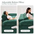 thumbnail image 4 of Hvoonc 83" Modular Loveseat Couch for Living Room, Boneless Chenille Cloud Sofa in a Box with 23.6" Deep Seat, Dark Green, 4 of 7