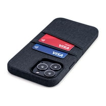 Dockem iPhone 13 Pro Max Luxe M2 Wallet Card Case with Built-in Metal Plate [Black]