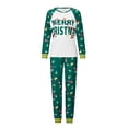 thumbnail image 5 of Christmas Family Pajamas Matching Set Letter Print Long Sleeve Tops and Santa Claus Print Pants Sleepwear, 5 of 10