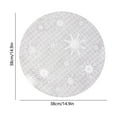 thumbnail image 2 of Round Snowflake Placemats Washable Heat-Resistant Stain-Resistant Elegant Table Decor for Wedding Party Holiday Celebrations, 2 of 7