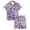 A-Purple201, variant on Jamsmile Toddler Girls Sets Home Clothes Tie Dye Print Short Sleeve Shorts Children Girls Soft Sleepwear Two Piece Nightwear