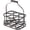 Antique-6 Bottles, variant on Metal Wine Bottle Carrier 6 Bottle Wine Carrier with Wood Handle Farmhouse Metal Wine Rack Basket Caddy Decorative Wine Display Stand for Wedding Bar BBQ Picnic Red White Wine Milk Storage (Silver)