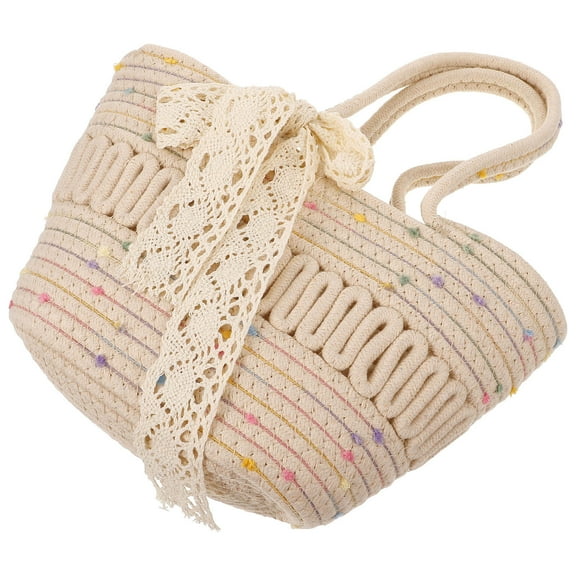 AURARMLET 1-Pack Casual Tote Handbag for Women with Rope Handle Fashion Bag for Park and Daily Use