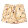 thumbnail image 1 of Shorts de baño SURF CUZ para niños, secado rápido, UPF50+, amarillo con palmeras, 1 of 5