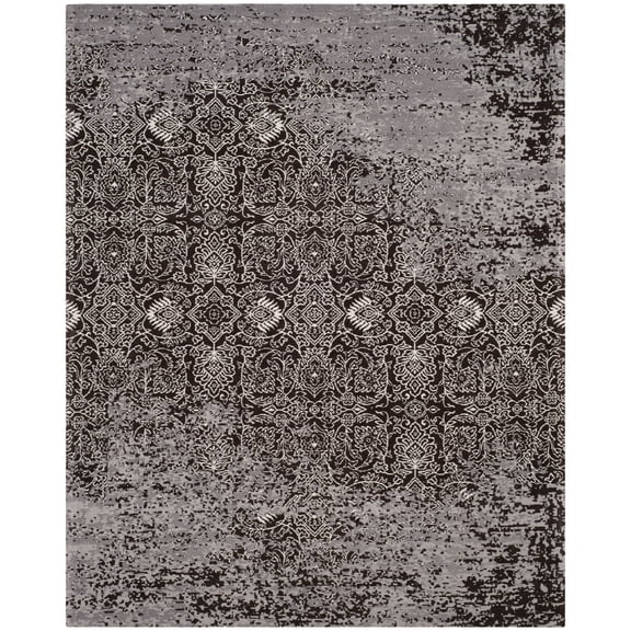 SAFAVIEH Classic Vintage Adelaide Abstract Area Rug, Silver/Brown, 8' x 10'