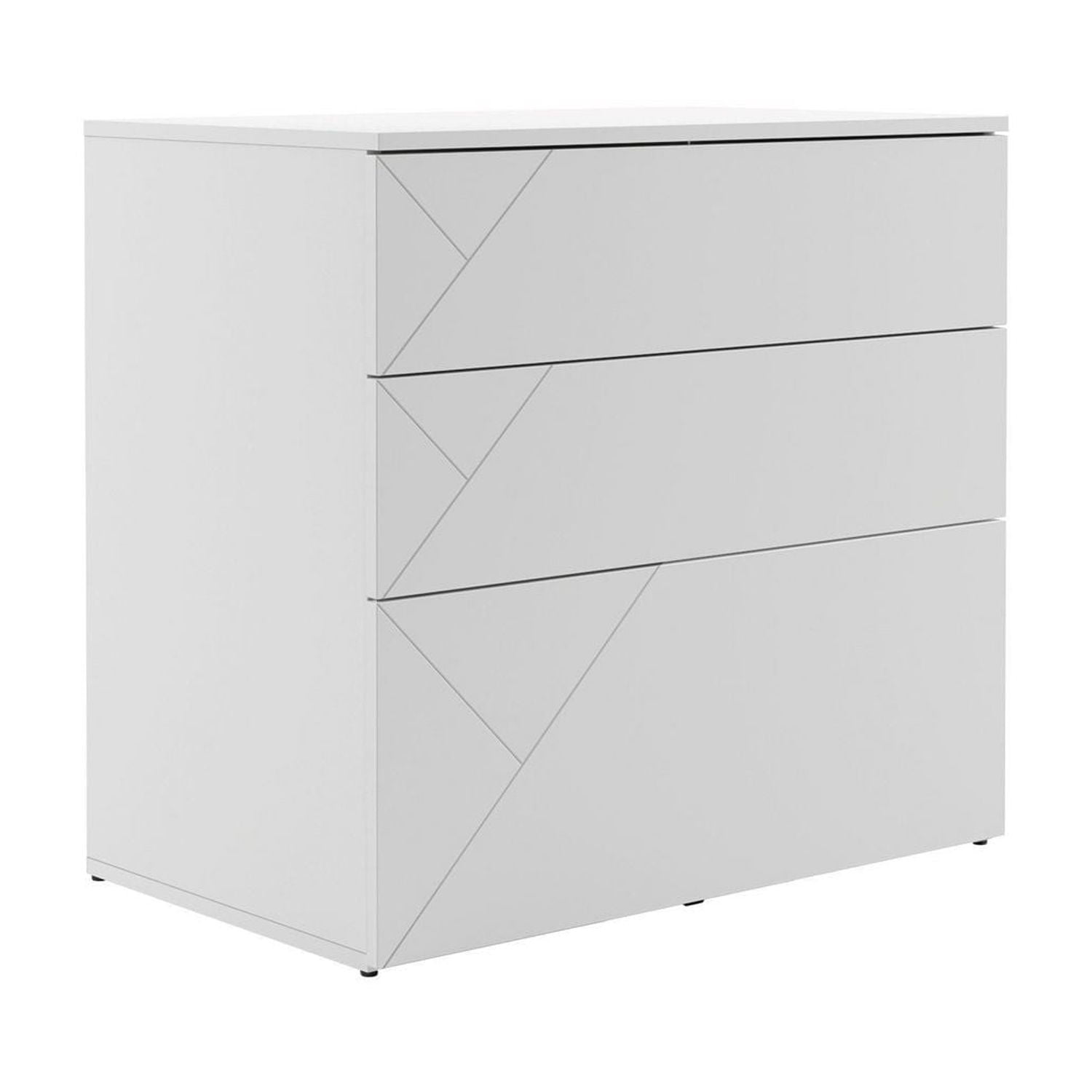 Nexera Atypik 3-Drawer Storage and Filing Cabinet