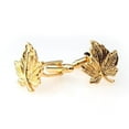 thumbnail image 3 of justharion Fashion Men's Copper Plating Maple Leaf Cufflinks Cuff Links Wedding Party, 3 of 3