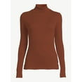 thumbnail image 6 of Free Assembly Women's Fine Ribbed Turtleneck with Long Sleeves, Lightweight, Sizes XS-XXXL, 6 of 6