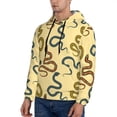 thumbnail image 2 of KLL Various Snake Print Mens Hoodie Long Sleeve Casual Pullover Hooded Sweatshirt Fashion Drawstring Hoodies with Pocket-XX-Large, 2 of 6