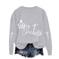 thumbnail image 2 of Wancir Christmas Sweatshirts For Women Merry Christmas Letter Graphic Printted Tops Crewneck Long Sleeve Xmas Pullover, 2 of 6