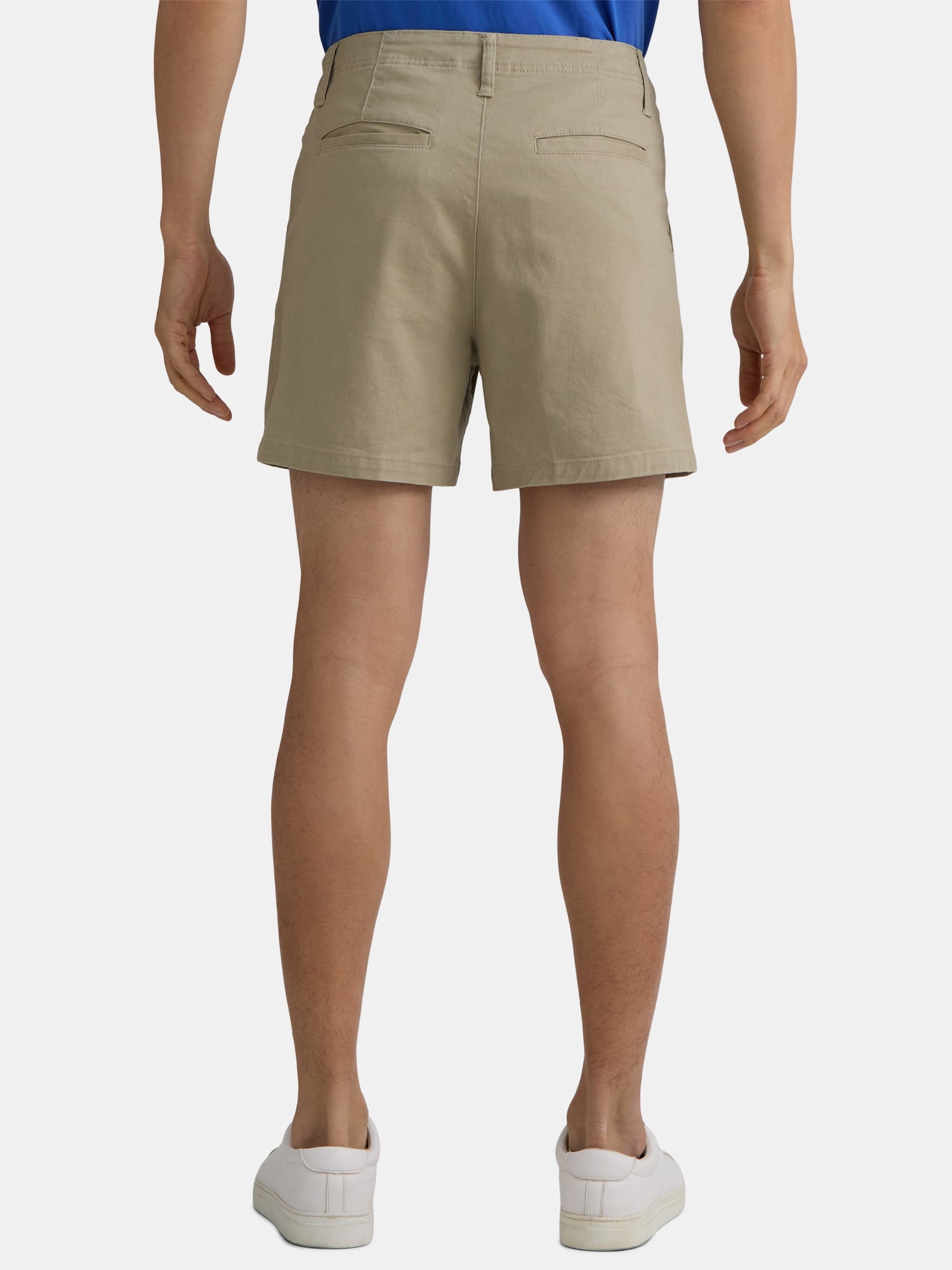 George Men's & Big Men's Relaxed Fit Stretch Twill Flat Front Shorts, 9" Inseam, Sizes 28-54