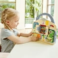 thumbnail image 3 of Hape: Lock & Learn Playboard - Moving Parts Toy, Door Opening & Reveal, Sliding Gears, Easy Carry Handle, Fine Motor Skills, Preschool, Kids Ages 3+, 3 of 11