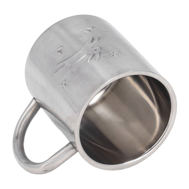 Tazas de acero inoxidable de doble pared, tazas de acero inoxidable de 220 ml Taza de té de acero inoxidable Taza de té de acero inoxidable de doble pared Diseño revolucionario