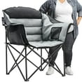 thumbnail image 1 of Silla de Camping Extra Grande Slsy – Plegable, Totalmente Acolchada, Portátil y Resistente, con Bolsillos Laterales y Portavasos, Ideal para Picnic, Pesca y Excursionismo, 1 of 7