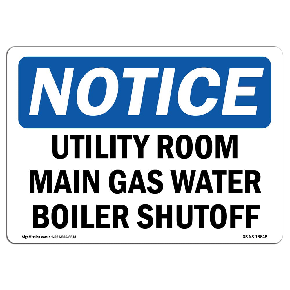 Boiler Room Mechanical Room Not An Exit SignHeavy Duty OSHA Notice 