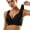 Black 0820S, variant on Front Closure Bras for Womens Plus Size Full Coverage Wireless Everyday Bralettes Push up Wide Strap Minimizer Bra for Large Bust Black 38