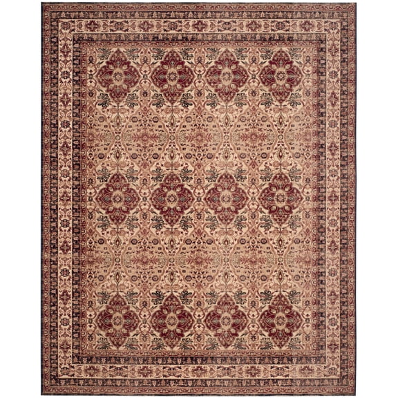 SAFAVIEH Lavar Kerman Rihanna Oriental Area Rug, Cream/Navy, 8' x 10'