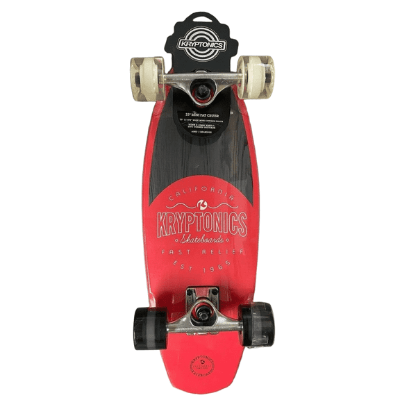 Kryptonics Mini Fat 23" Skateboard, Black/Red