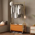 thumbnail image 1 of Clothing Rack with Wheels, Portable Clothing Rack With Shelves & Hooks, Heavy Duty Garment Racks for Hanging Clothes, Clothes Storage and Display (C, 171x80x33.5cm), 1 of 7