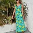 thumbnail image 6 of Margarita Time！ Dress Summer Street Style Bohemia Long Dresses Female Sleeveless Printed Maxi Dress, 6 of 9
