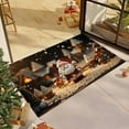 thumbnail image 4 of Christmas Welcome Mat Polyester, Non-Slip Floor Rug for Entryway Bathroom Kitchen, Holiday Themed Doormat with Santa and Tree Design(A), 4 of 6