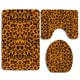 thumbnail image 1 of ABPHQTO Piel de leopardo Juego de alfombras de baño de 3 piezas Alfombra de baño Alfombra de contorno y tapa de inodoro, 1 of 2
