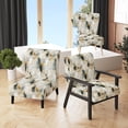 thumbnail image 1 of Designart "City Geometry" Grey Abstract Upholstered Accent Chair - Modern Arm Chair For Living Room, 1 of 7