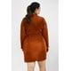 thumbnail image 3 of Vestido de satén plisado Roman Fashion Tallas Extras 12248 Ladrillo naranja oscuro 42, 3 of 7