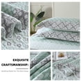 thumbnail image 2 of SahSahCasa Quilt Set Queen Size - 100% Cotton Farmhouse Floral Queen Quilt Set, Lightweight Quilted Bedspread, Green Grey Reversible Queen Quilt Bedding Set All Season, 3 Pieces, 2 of 7