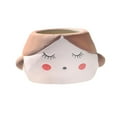 thumbnail image 4 of Maceta de cerámica creativa para niña, maceta con forma de cara y flores Marron oscuro, 4 of 9