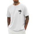 thumbnail image 3 of Mens White T Shirts Slim Fit Quarter Sleeve Big & Tall Stretch Active Fit Gym Apparel Slim Fit Solid Color Boat Neck Casual Summer Beach Basic T Shirts, 3 of 5