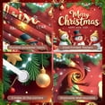 thumbnail image 4 of Red Background Christmas Banner Snowman Design Xmas Display Christmas Tree Decor Gift Box Pattern Holiday Backdrop for Christmas Party New Year Celebration Indoor Decoration, 4 of 9