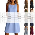 thumbnail image 3 of QGJZVUNL Sleeveless Crewneck Dresses for Women Casual Summer Outfits Cotton Linen Midi Dress with Pockets Size M, 3 of 5