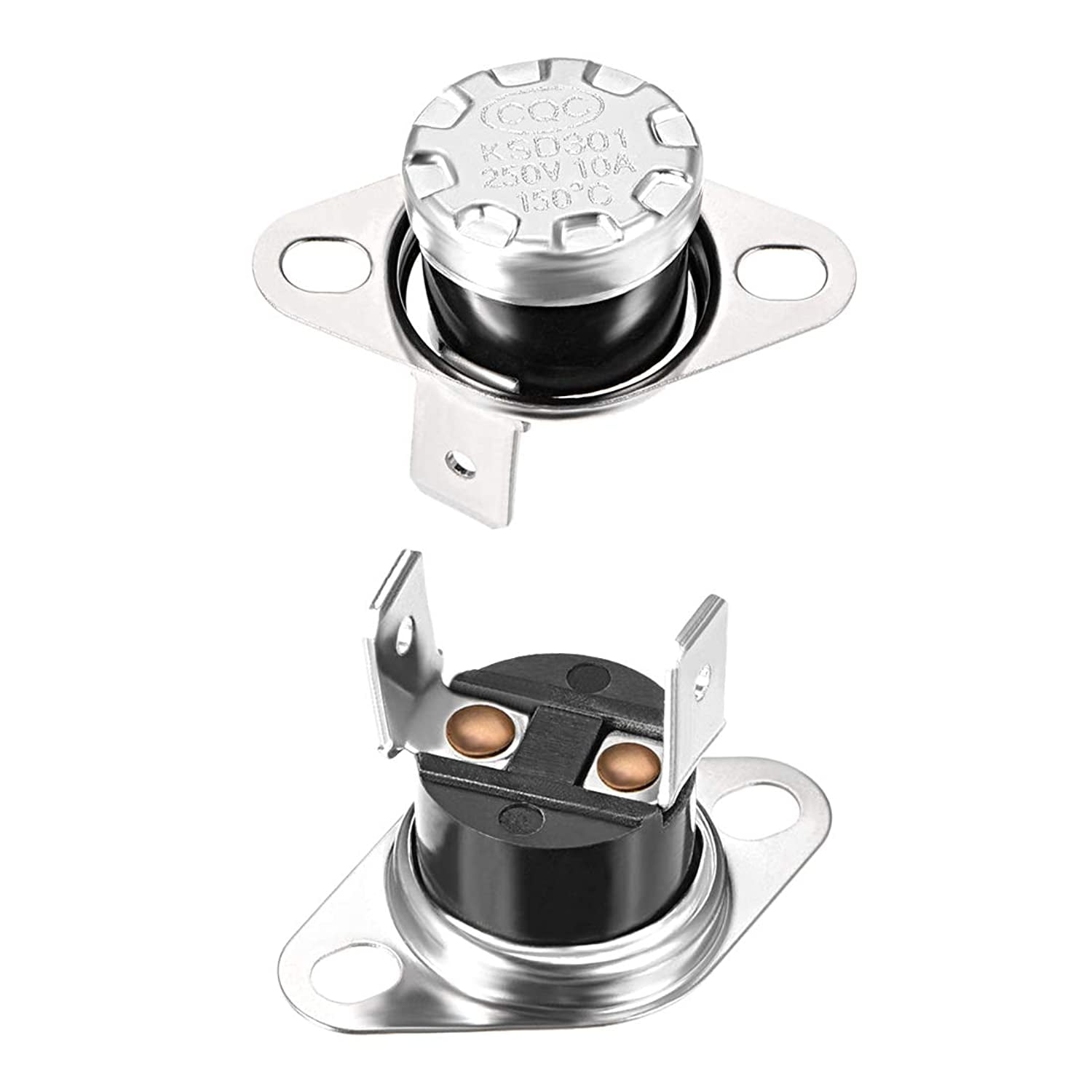 uxcell KSD301 Thermostat 150 C 10A Normally Closed N.C Adjust Snap Disc