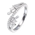 thumbnail image 1 of Qarigey Anillo de mujer brillante curvo decorativo nudillo joyería Metal elegante mano decoración boda fiesta compromiso Casual Ropa, zapatos y accesorios Miscelánea Talla 9 Qarigey AP017336-04, 1 of 6