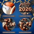 thumbnail image 4 of Gold Glitter Graduation Banner Silver Balloons Class of 2026 Banner Graduation Silhouettes Copper Confetti Graduation Backdrop for Graduation Ceremony High School Graduation Grad Party, 4 of 9
