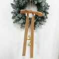 thumbnail image 5 of chaungfeng Christmas Velvet Bow Bell Pendant, Christmas Metal Bell with Hanging Ring, Hanging Door Rustic Ornaments for Tree Garland Doors Fireplace Porch Yard Home Decorations, 5 of 6