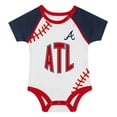 thumbnail image 2 of Newborn & Infant Atlanta Braves Tied Up Bodysuit, Bib & Bootie Set, 2 of 4