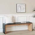 thumbnail image 3 of 59in Modern Wood Bench, Rustic & Contemporary Design, 3 of 9