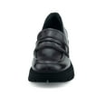 thumbnail image 3 of JENN ARDOR Womens Platform Loafers Chunky Heel Penny Loafer Lug Sole Slip On Round Toe Comfort Dress Work Shoes, 3 of 11