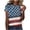 Red14, variant on 4th of July Short Sleeve T-shirt for Women Patriotic Printed Crew Neck Basic Tees Fashion Casual Summer Tops for Beach Vacation