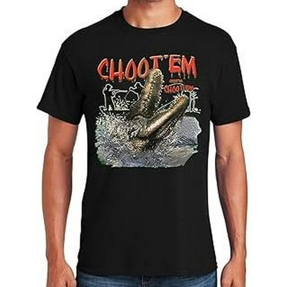 100% Made in USA, 180g Swamp People Choot Em Alligator Hunting Mens T Shirt