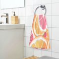thumbnail image 3 of Yayeee 2 Pack Hand Towels for Bathroom 100% Cotton 16" x 28" Soft Absorbent Kitchen Towel, Pink Grapefruit Slices, 3 of 7