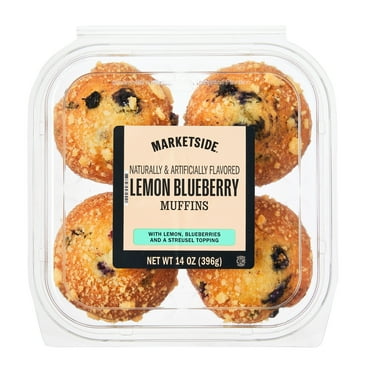 Marketside Lemon Blueberry Baked Muffin, 14 oz, 4 Count