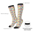 thumbnail image 4 of Balery Colorful Dinosaurs Printed Novelty Socks Men's Women's Crew Socks Sports Socks Knee High Socks Cotton Socks Quirky and Cool Socks, 4 of 9