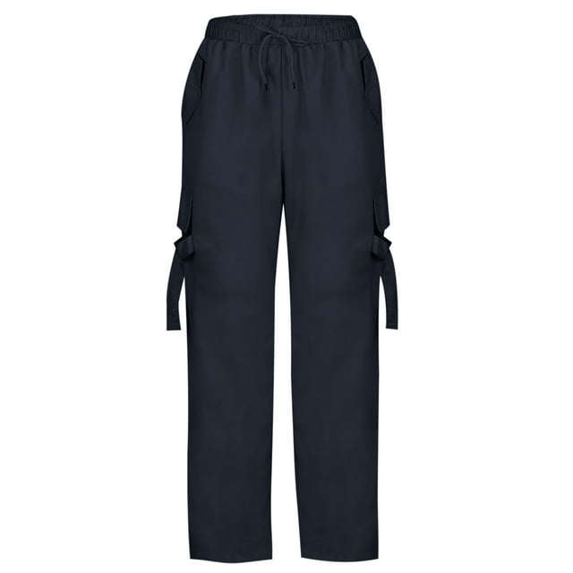 Bigersell Womens Cargo Jeans Plus Size Jeans Discount Wide Leg Jeans Woman Straight-Leg Denim Pants Button Closure Ripped Ladies Jeans Straight Mid Waist Ankle Length Pants Style J-134 Black XXL