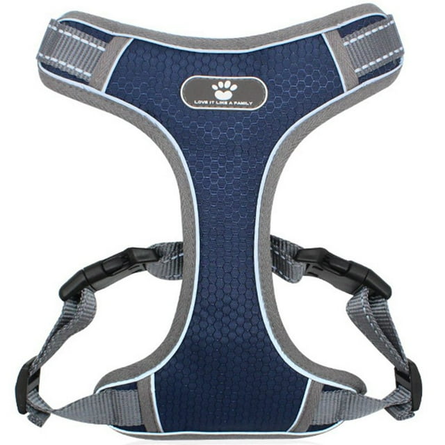 LNGOOR Harnais Thoracique pour Chien, Harnais à Tirer pour Chien, Harnais Réfléchissant pour Chien Ajustable - Harnais Gilet Anti-Étranglement pour Animaux de Compagnie pour Petits, Moyens et Grands Chiens
