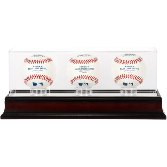 St. Louis Cardinals Mahogany 3-Baseball Display Case